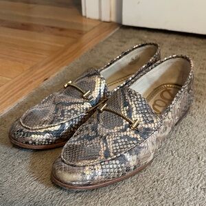 Rare gold and black loafers